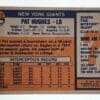 Pat Hughes Topps 1978 NFL Trading Card #117 Back