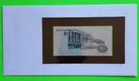 Singapore Banknote 1 Dollar No.107918 back