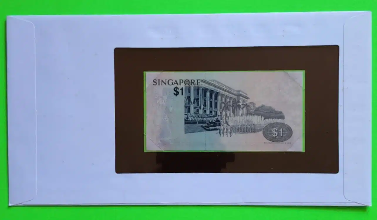 Singapore Banknote 1 Dollar No.107918 back