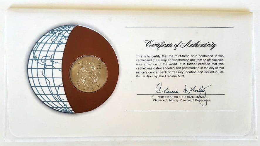 Solomon Islands Coins Of All Nations Fresh Mint Coin C.O.A Back