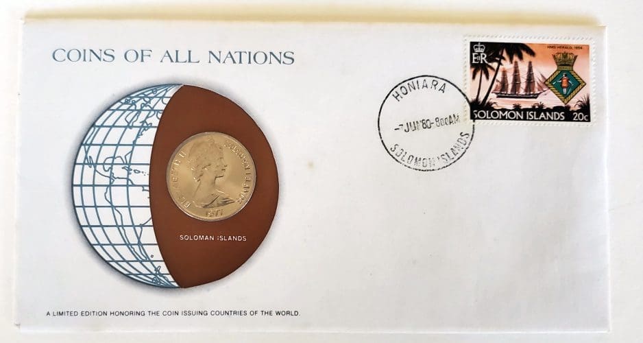 Solomon Islands Coins Of All Nations Fresh Mint Coin Franklin Mint C.O.A