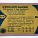 Stephen Baker Topps 1989 Card #174 back