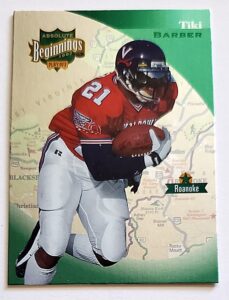 Tiki Barber Absolute Beginnings Playoff 1997 Card #6