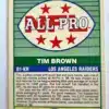 Tim Brown Score 1989 Card #305 back