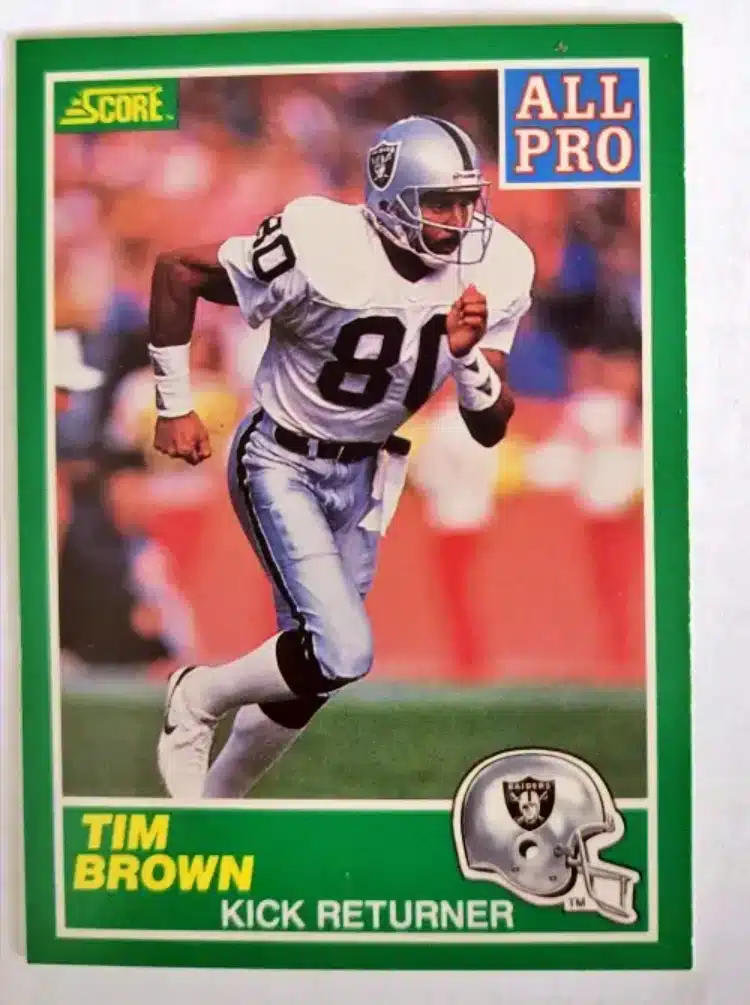 Tim Brown Score 1989 Card #305