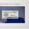 Banknote of China National Banknote 2 Fen No.IVI Franklin Mint