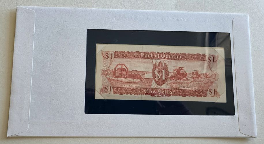 Banknote of Guyana 1 Dollar Back