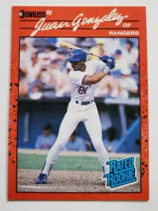 Juan Gonzalez Donruss 1990 Error Card #33