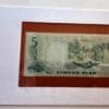 Banknote of Philippines 5 Piso No F015235 Franklin Mint Back