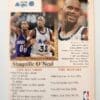 Shaquille O'Neal Topps Gallery 1996 NBA Trading Card #1 Orlando Magic Back