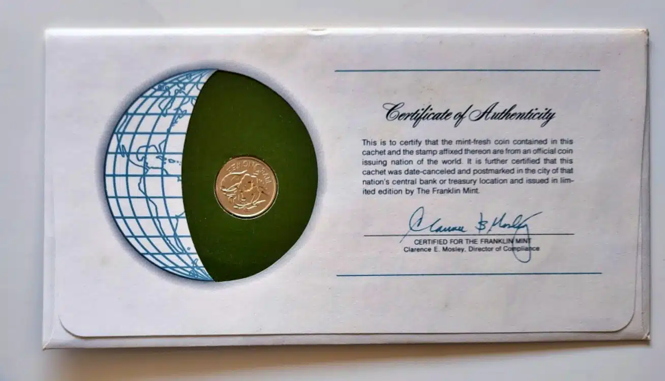 Zambia Franklin Mint Coin Back