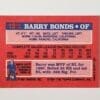 Barry Bonds Tops 1991 Cracker Jacks MLB Card #19 Pittsburgh Pirates BAck