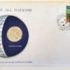 Cayman Islands Mint Coin Stamped Envelope Franklin Mint