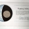 Cook Islands Mint Coin Stamped Envelope Franklin Mint with C.O.A Back