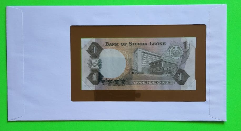 Banknote of Sierra Leone 1 Leone No 578292 back