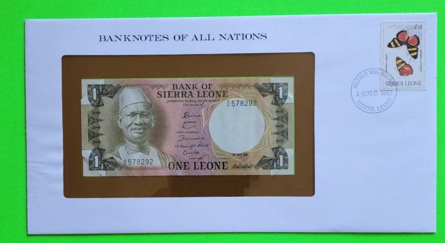 Banknote of Sierra Leone 1 Leone No 578292