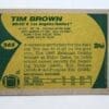 Tim Brown Topps 1989 "All Pro" NFL Trading Card #265 Los Angeles Raiders Back