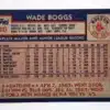 Wade Boggs Topps 1984 Card #30 back