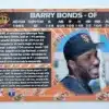 Barry Bonds Pacific Collection 1996 Card #202 Back
