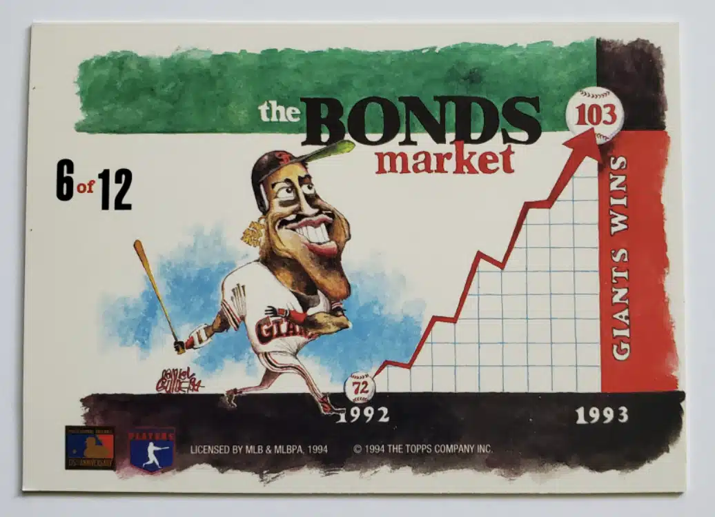 Barry-Bonds-topps-stadium-club-1994-6-of-12-san-francisco-giants-back Barry Bonds Topps Stadium Club 1994 Card #6 of 12 Back