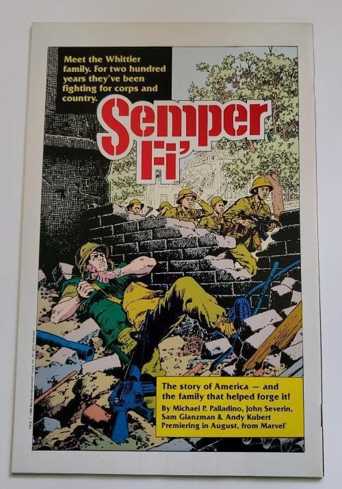 The Punisher War Journal Issue #2 December 1988 Back