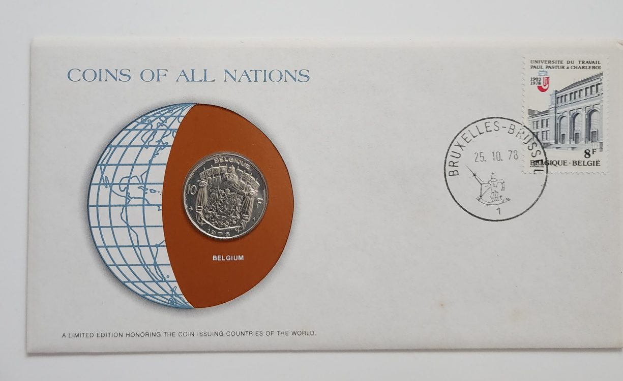 Belgium Mint Coin Stamped Envelope Franklin Mint with C.O.A via @cliffordyoung52