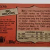 Bill Brooks Topps 1987 #378 Back