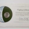 Bolivia Coin Of All Nations Stamped Envelope Franklin Mint C.O.A Back