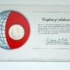 Columbia Coin Of All Nations Stamped Envelope Franklin Mint C.O.A Back