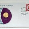 Dominican Republic Mint Coin Stamped Envelope Franklin Mint