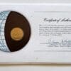 Egypt Mint Coin Stamped Envelope Franklin Mint with C.O.A Back