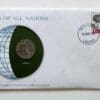 Liberia Mint Coin Stamped Envelope Franklin Mint with C.O.A