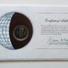 Luxembourg Mint Coin Stamped Envelope Franklin Mint with C.O.A Back