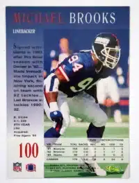 Michael Brooks Classic 1994 #100 Back