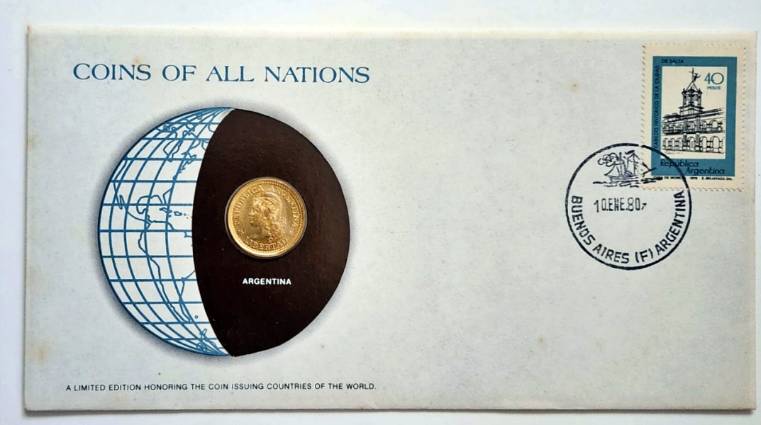 Argentina Coin Stamped Envelope