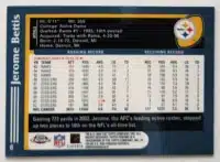 Jerome Bettis Topps 2003 Card#8 Back
