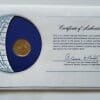 Morocco Coin Stamped Envelope Franklin Mint with C.O.A Back
