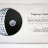 Romania Mint Coin Stamped Envelope Franklin Mint with C.O.A Back