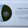 Rwanda Coin Stamped Envelope Franklin Mint with C.O.A Back