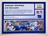 Saquon Barkley Panini 2020 Mosaic #M24 Back