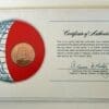 Jersey Coin Stamped Envelope An Europe Country From Franklin Mint with C.O.A Back