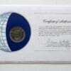 Kuwait Coin Stamped Envelope An Asian Country From Franklin Mint with C.O.A Back