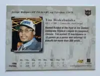 Tim Biakabutuka Absolute Beginnings 1997 Card #113 Back