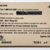 Barry Bonds Classic 1995 Assets Gold $2 Unused Sprint Phone Card #5061 of 7741 San Francisco Giants Back