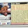 Barry Bond Score 1991 Card #330 Back