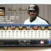 Barry Bonds Select 1995 Certified Edition MLB Trading Card #1 San Francisco Giants Back