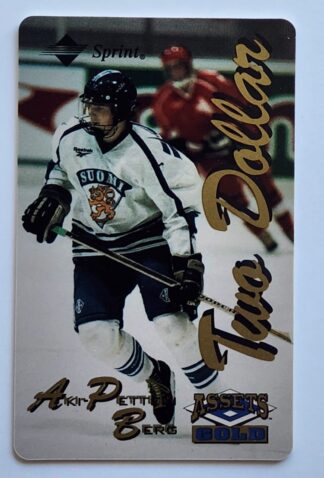 Aki-Peteri Berg $2 Dollar Phone Card Assets Gold Classic 1995 NHL Card #959897 Los Angeles Kings