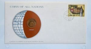Hungary Coin Stamped Envelope An Europe Country From Franklin Mint with C.O.A