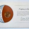 Hungary Coin Stamped Envelope An Europe Country From Franklin Mint with C.O.A Back