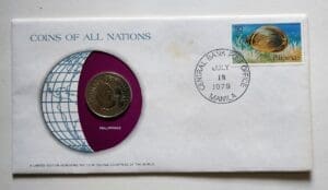 Philippines Coin Stamped Envelope An Asian Country From Franklin Mint with C.O.A